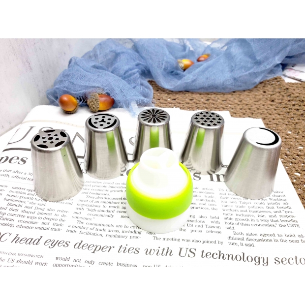 HS-406 6入俄羅斯不鏽鋼花嘴組