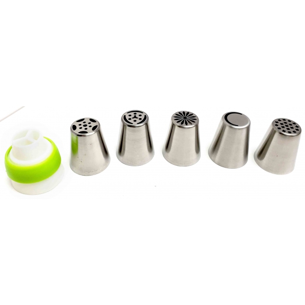 HS-406 6入俄羅斯不鏽鋼花嘴組