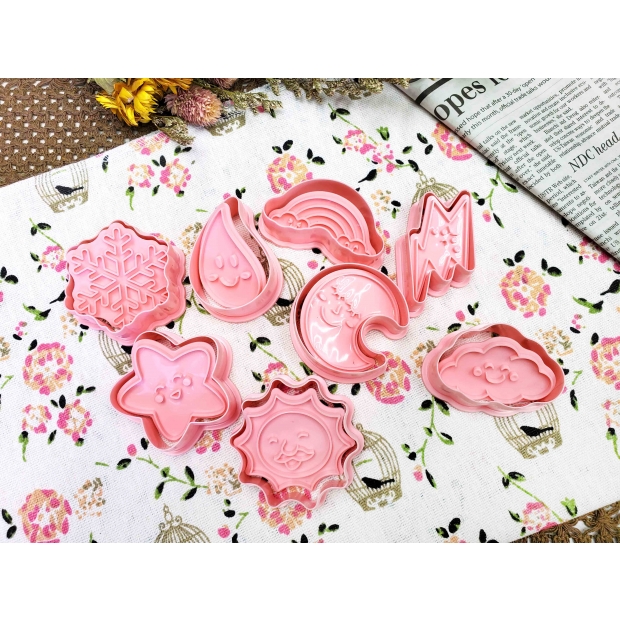 8617 自然天氣餅乾壓模 8入