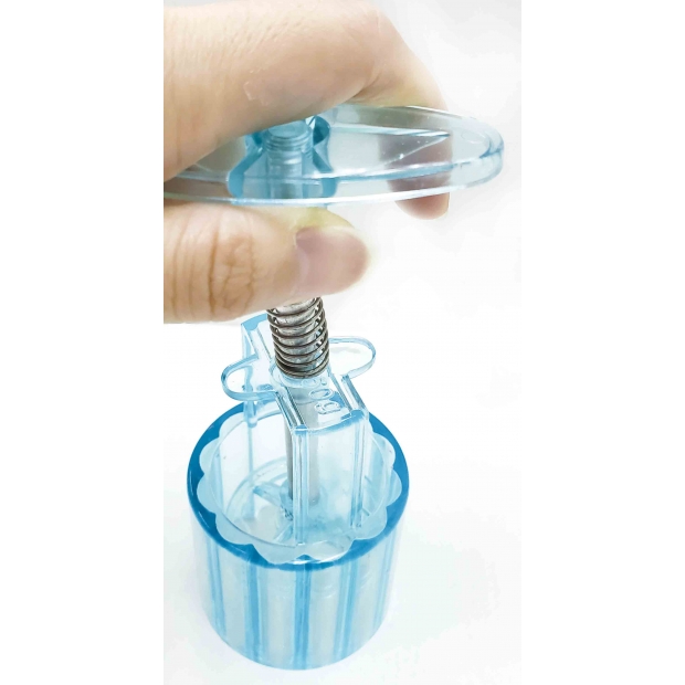 TR-038C-2 1.2兩 藍水晶手工糕餅模-圓形