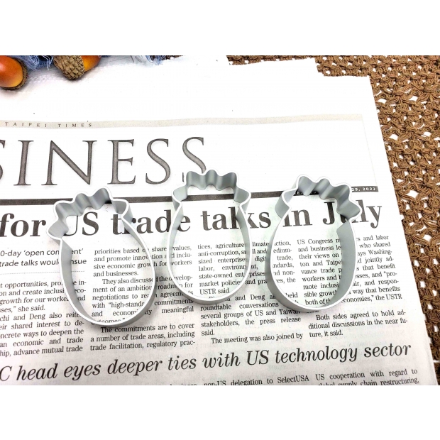 8719S 鳳梨酥模10入-鳳梨