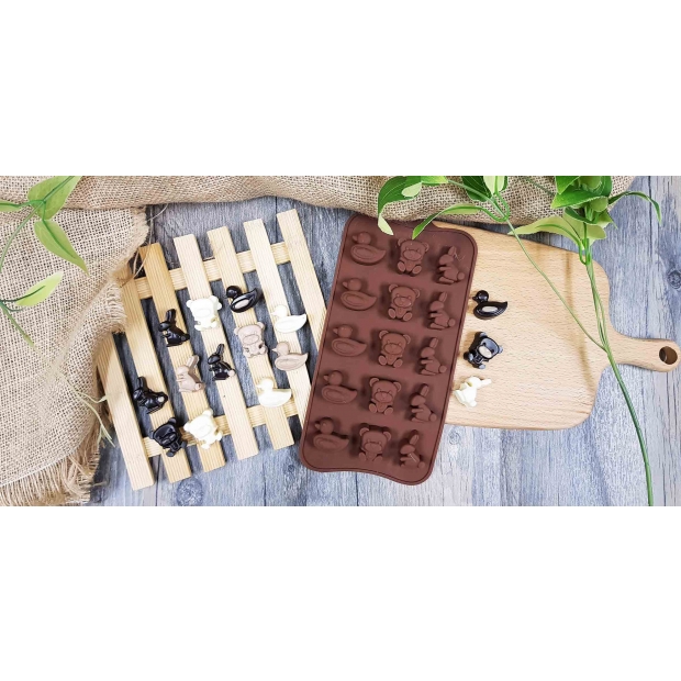 2051 小鴨小熊小兔巧克力模