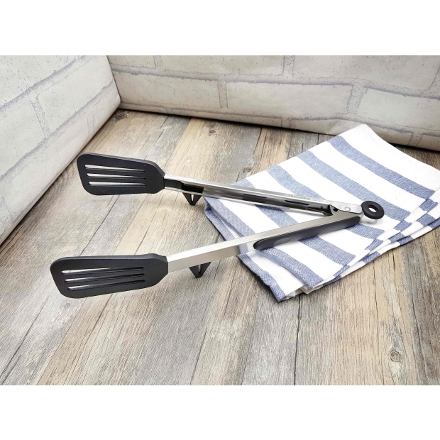 TR-6012B 立式料理鏟夾耐熱矽膠12吋(黑)