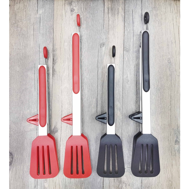 TR-6012B 立式料理鏟夾耐熱矽膠12吋(黑)