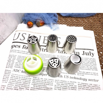 HS-406 6入俄羅斯不鏽鋼花嘴組 HS-406 6入俄羅斯不鏽鋼花嘴組