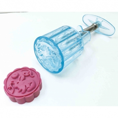 TR-038C-2 1.2兩 藍水晶手工糕餅模-圓形