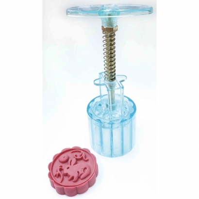 TR-038C-2 1.2兩 藍水晶手工糕餅模-圓形