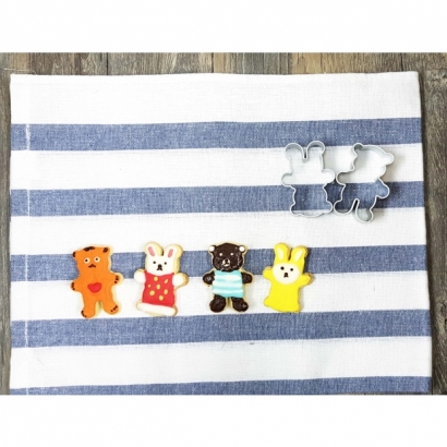 8722S 鳳梨酥模10入-熊熊