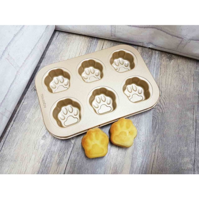 G7178 金不沾 熊好六連烤模 (熊掌)