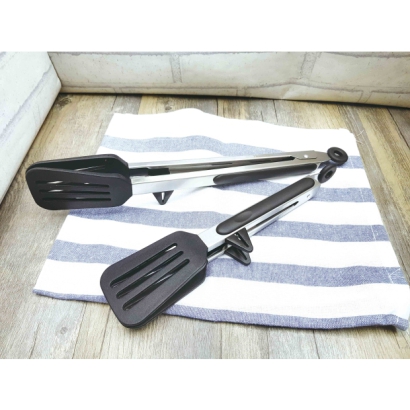 TR-6009B 立式料理鏟夾耐熱矽膠9吋(黑)